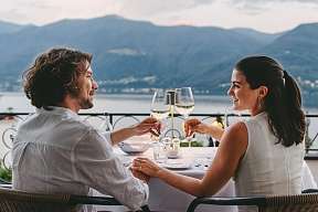 Romantic dinner in the suite